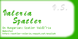 valeria szatler business card